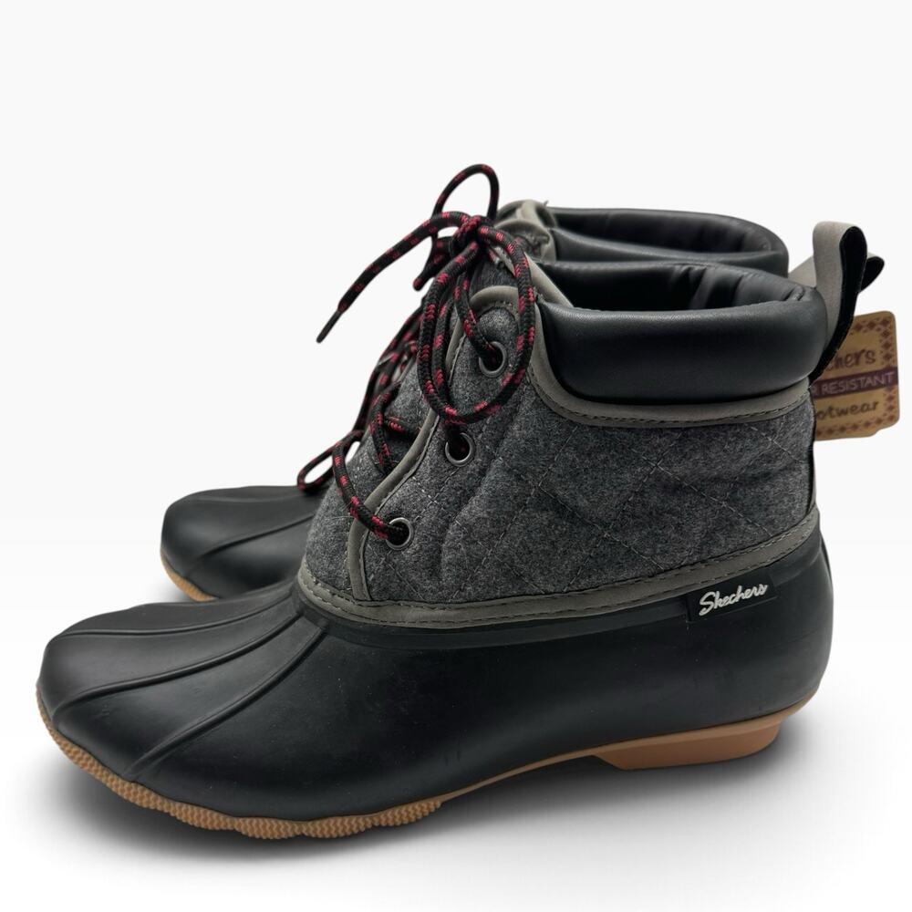 NWD Skechers Wool Water Resistant Duck Boots Women’s Size 10 Gray Black